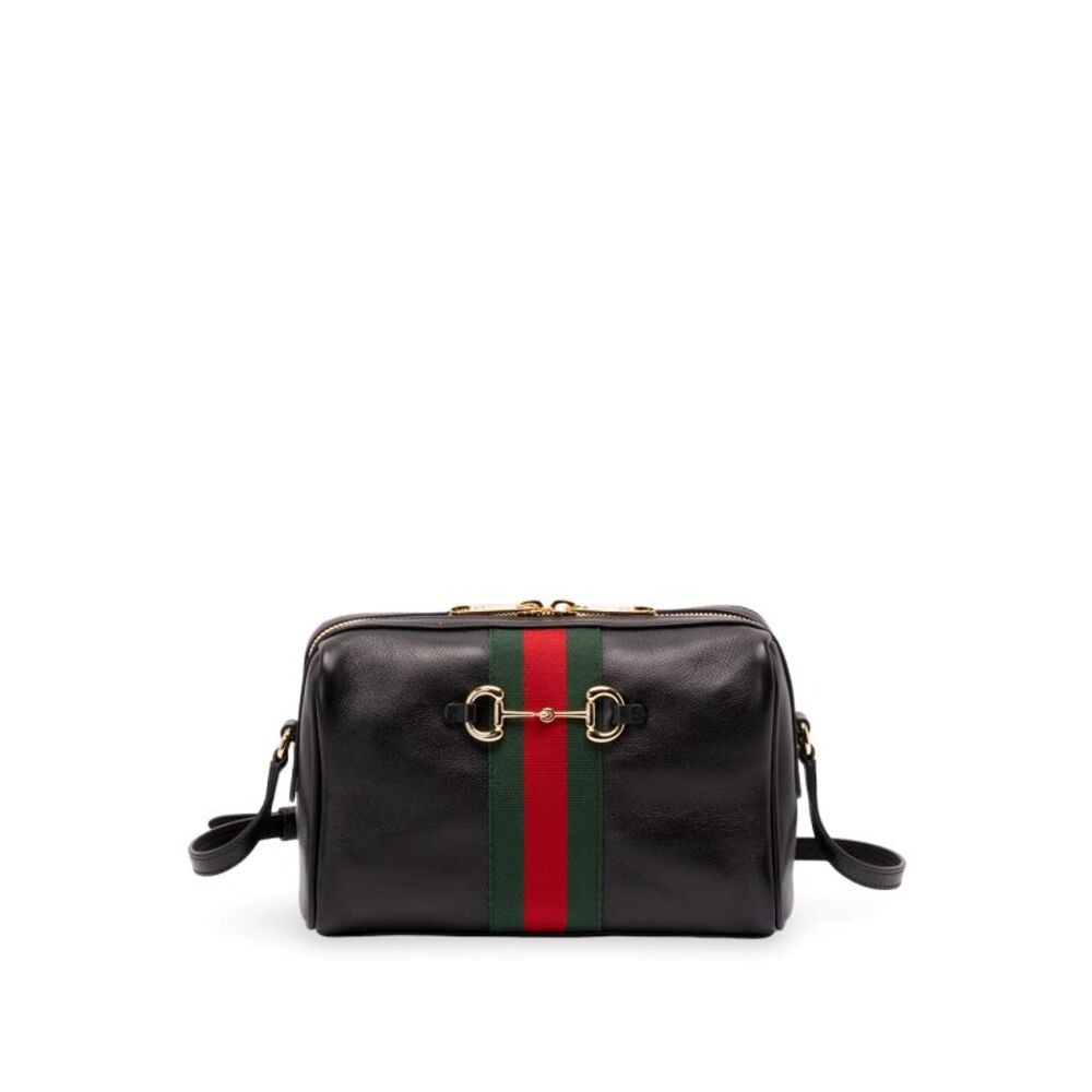 Gucci Women Horsebit Web Crossbody Bag